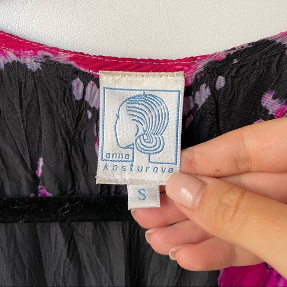 Anna Kosturova Silk Wrap Maxi Dress Black - Picture 6 of 6